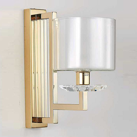 NEWPORT 4400 , Бра, Gold Clear crystal Clear glass L15*H30*Sp27 cm E14 1*60W