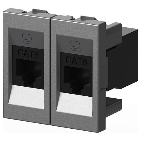 Розетка двойная Ethernet RJ-45 без рамки Elbi Eleсtriс Moda Vox 611-041032-248