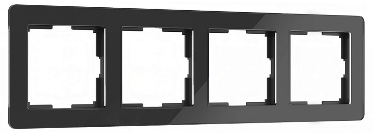 Рамка на 4 поста Werkel Acrylic (черный) W0042708
