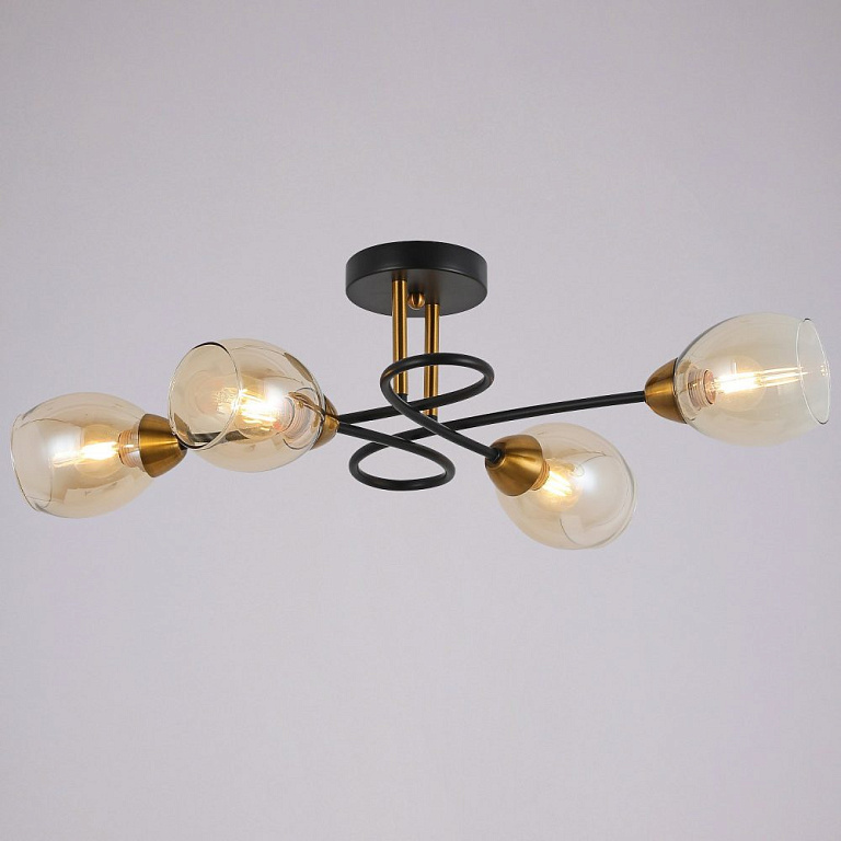 Люстра на штанге ILLUMICO Celeste IL8263-4COU-79 BK GD Celeste