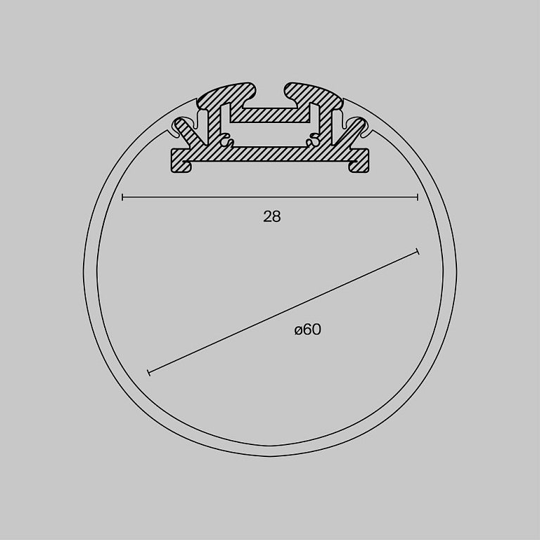 Короб подвесной Maytoni Led Strip Подвесной профиль ALM-D60-S-2M
