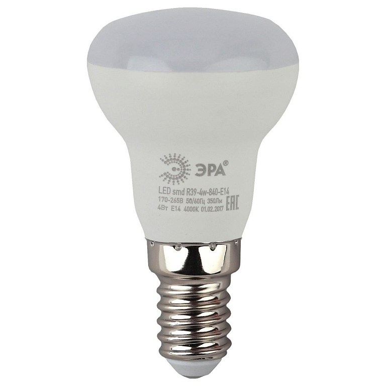 Лампа светодиодная Эра Стандарт E14 4Вт 4000K LED R39-4W-840-E14
