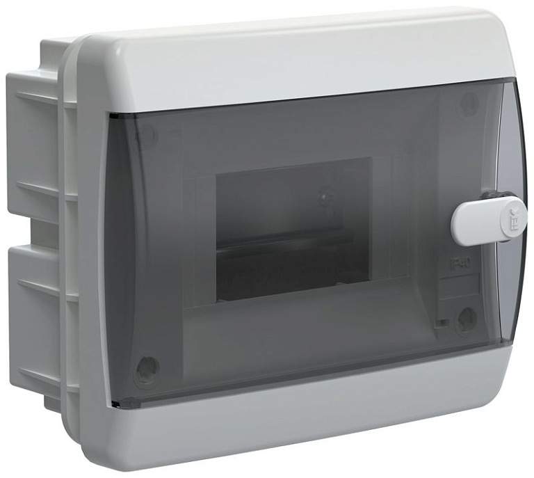 Корпус ЩРВ-П-6 UNION Compact IP41 черн. прозр. дверь пластик. IEK UIC-KP12-V-06-41-K01