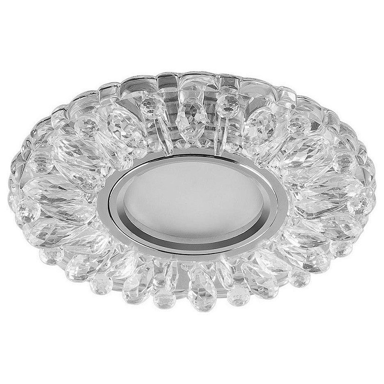 Светильник встраиваемый с белой LED подсветкой Feron CD914 потолочный MR16 G5.3 прозрачный