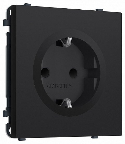 Розетка с заземлением и со шторкой, без рамки Ambrella Volt MS MS987010