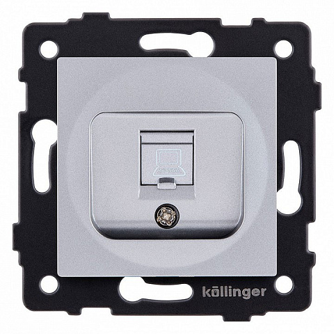 Розетка Ethernet RJ45 Cat.5, серый Kollinger для Aspekt, Eleganz, Reflex