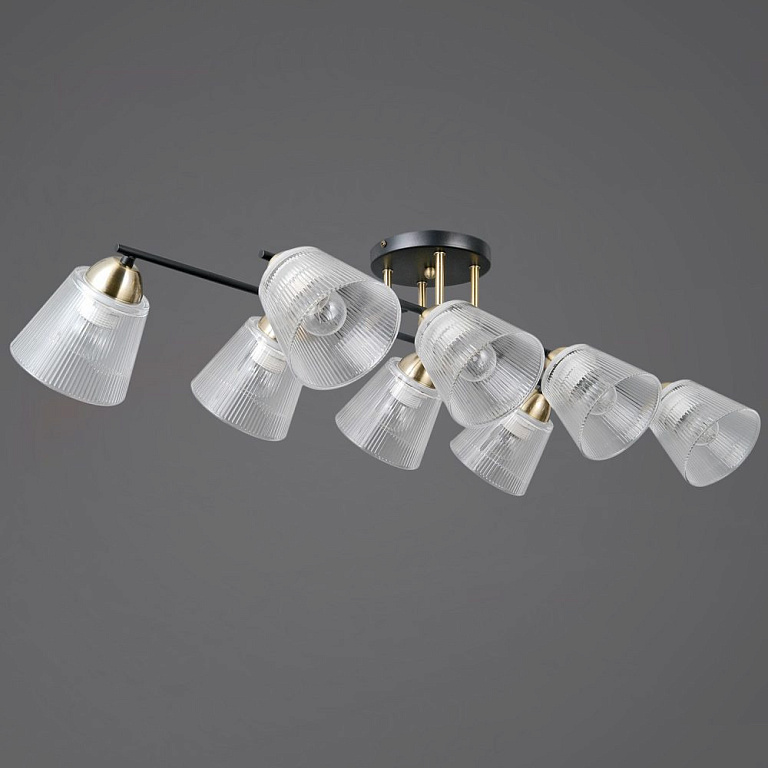 Люстра на штанге ILLUMICO IL0845 IL0845-8CSQ-25BKAB ELITE