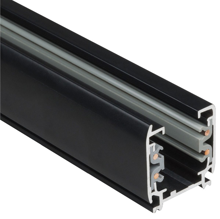 UBX-AS4 BLACK 200 POLYBAG Шинопровод осветительный, тип А. Трехфазный. Цвет — черный. Длина 2 м. Упаковка — полиэтиленовый пакет.