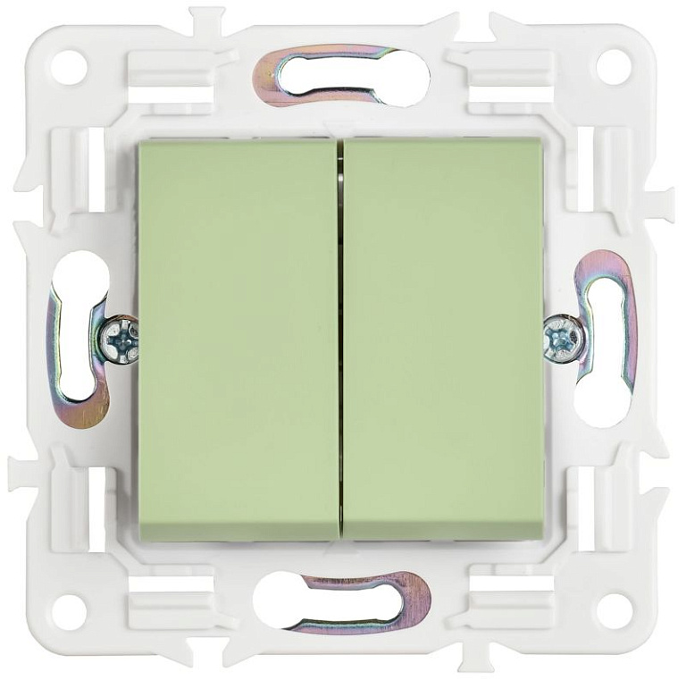 Выключатель 2-кл. SKANDY 10А SK-V04G мятный IEK SK-V20-0-10-K06