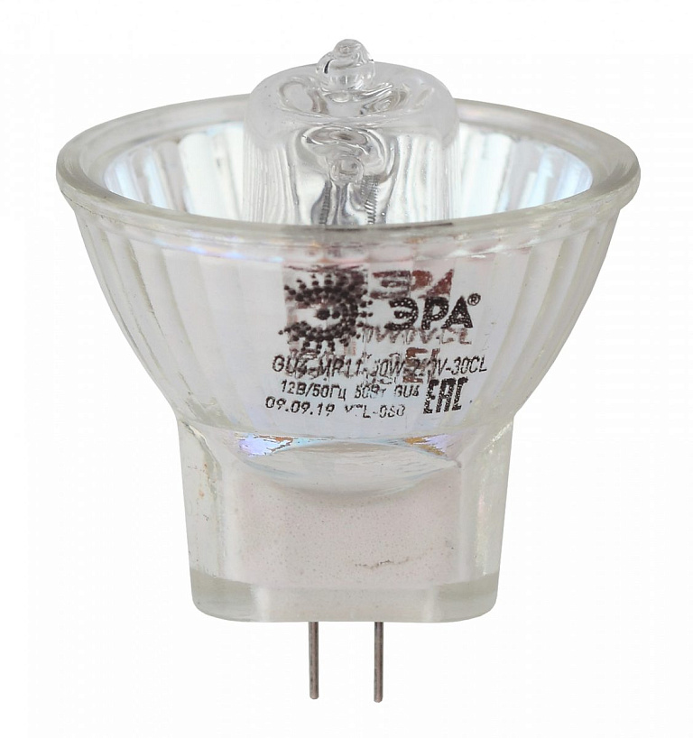 Модель GU4-MR11-50W-12V-30CL Лампа галогенная GU4-MR11-50W-12V-30CL ЭРА GU4-MR11-50W-12V-30CL ЭРА (галоген, софит, 50Вт, нейтр,