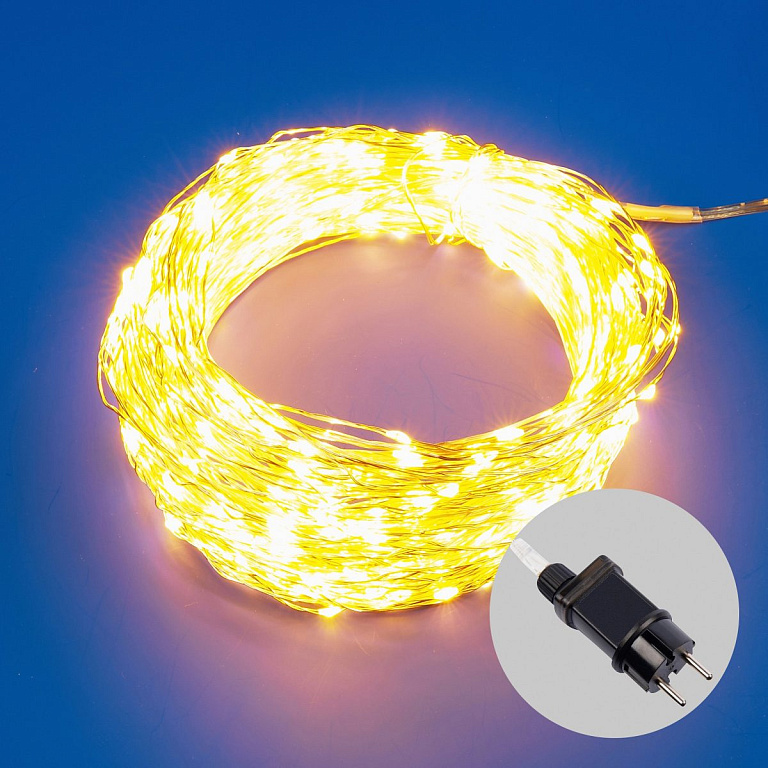 ULD-S5000-500/DTA/RC WARM WHITE IP44 DEW Гирлянда светодиодная Роса, 50м. 500 светодиодов. Теплый белый свет. Пульт ДУ (в/к). Провод пр