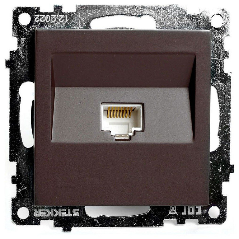 Розетка Ethernet RJ-45 без рамки Stekker Катрин 49023