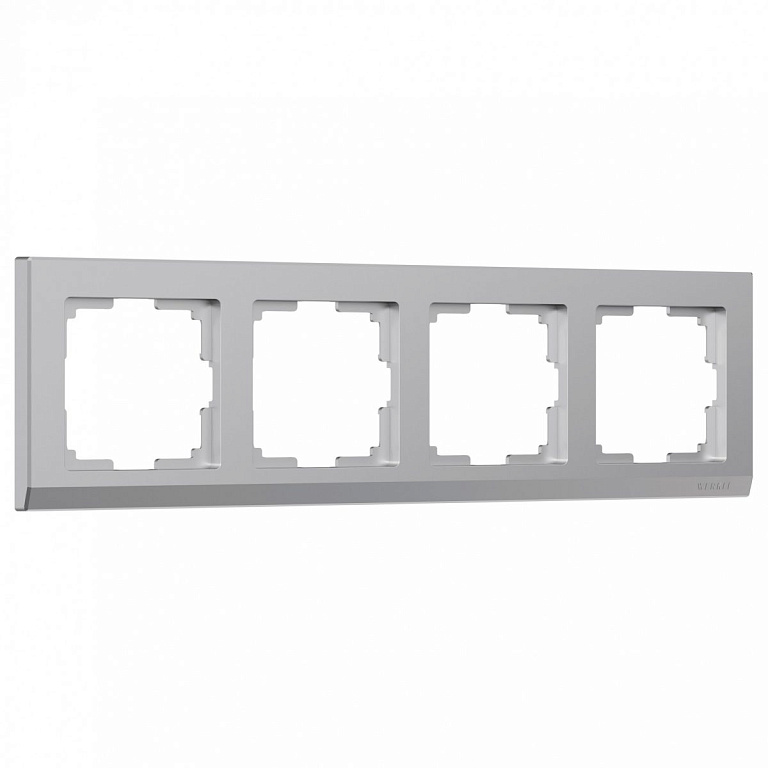 Рамка на 4 поста Werkel Stark (серебряный) W0041806