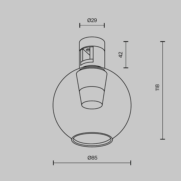 Накладной светильник Maytoni Technical Пузырь TR148-1-3W3K-BS
