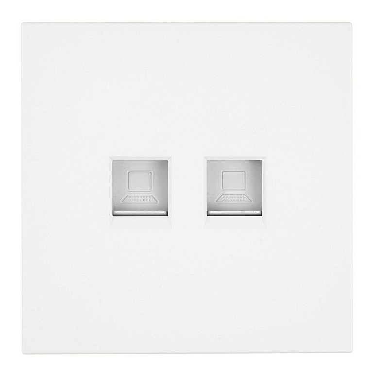 Розетка двойная Ethernet RJ-45 без рамки Stekker Мия 50437
