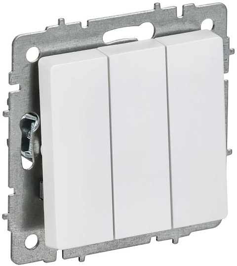 Выключатель 3-кл. СП BRITE ВС10-3-0-БрАБ 10А механизм арктич. бел. IEK BR-V30-0-10-K91