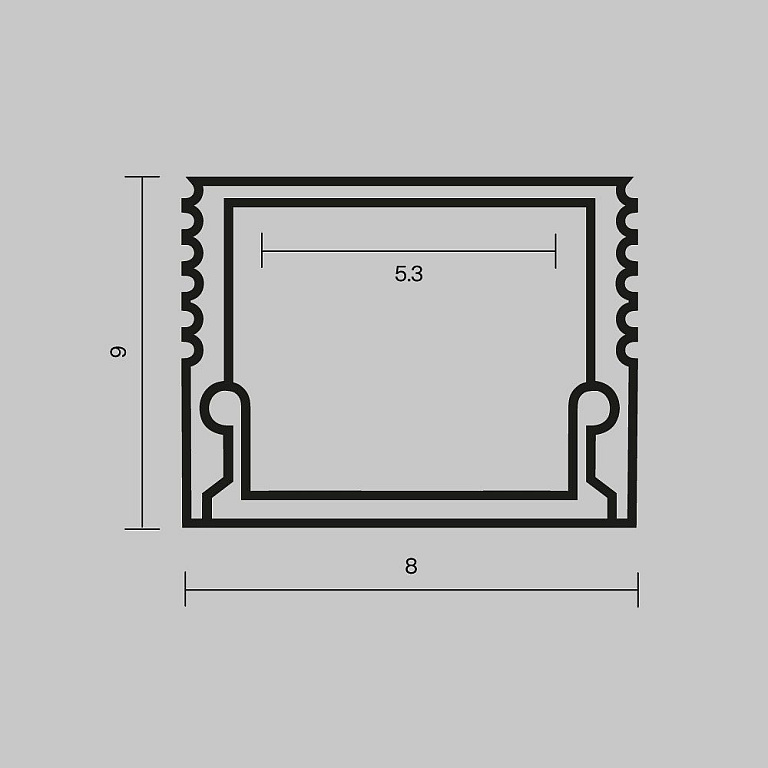 Короб накладной Maytoni Led Strip Накладной профиль 631002