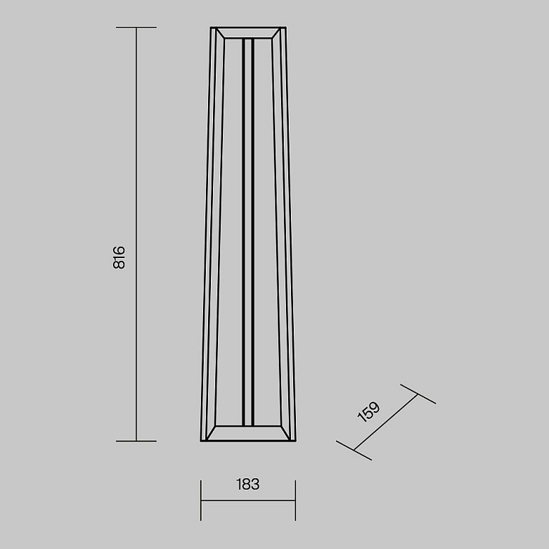 Наземный высокий светильник Maytoni Outdoor Воздух O466FL-L12B3K1