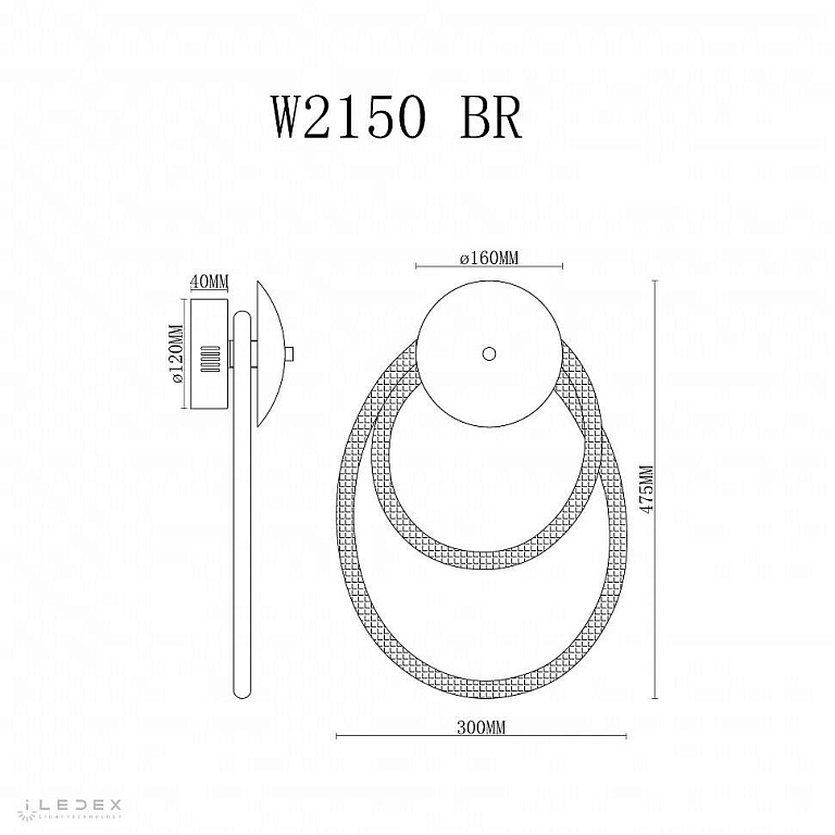 Бра iLedex Cross W2150 BR
