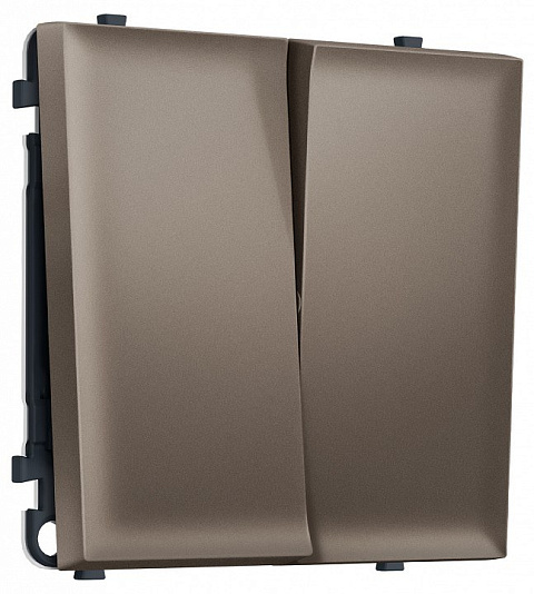 Выключатель самовозвратный двухклавишный без рамки Ambrella Volt MS MS633050