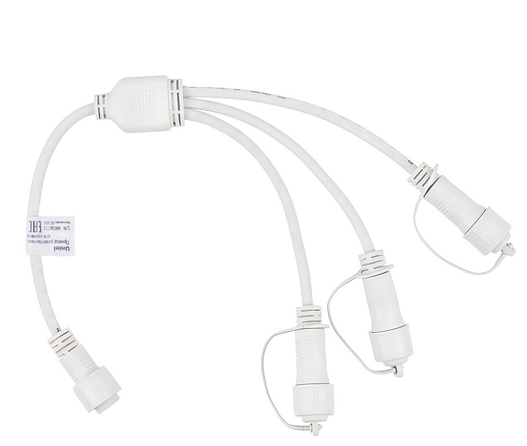 UCX-F90 S3/0.4M/WH Провод-разветвитель для гирлянд серии F90PRO, 0,4м. 3 выхода. Статика/мерцание. IP67. Белый. ТМ Uniel