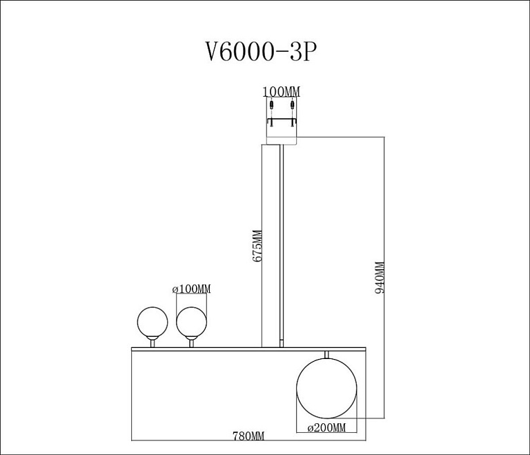 Светильник на штанге Moderli Sheman V6000-3P